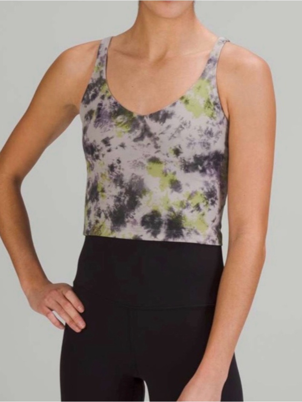 Lululemon athletica align tank in purple green tie dye, size 12